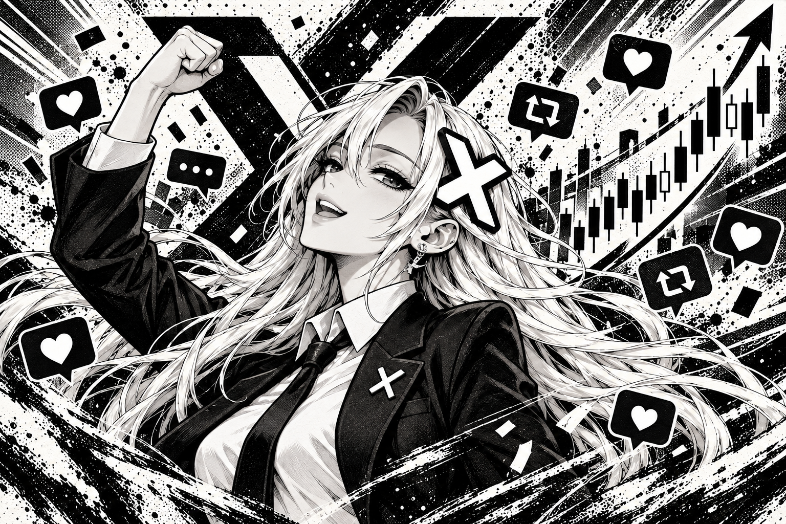 XChan throwing a fist up through the timeline
